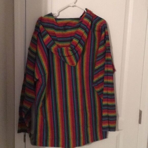 New RARE Vintage Old ❤️Rainbow Ron Jon Baja Hoodie jacket with tag!!☀️ - Picture 4 of 4